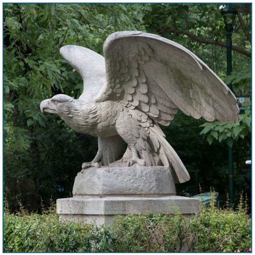 Estatua de piedra de Eagle para la decoración al aire libre