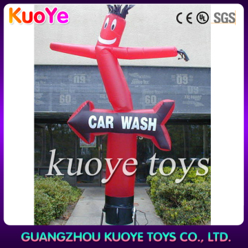 china red car wash advertising dancer with direction