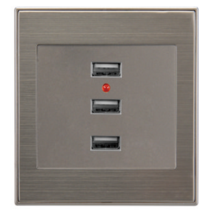 Hot Sale 3 USB wall socket outlet/wall socket european/wall electric socket outlet