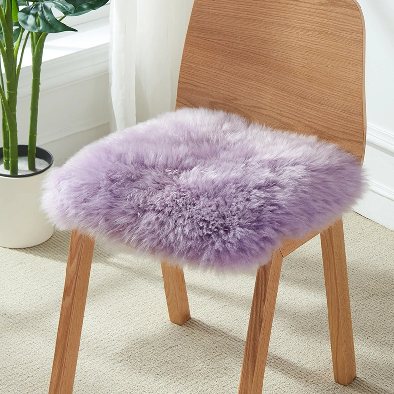 High Density Real Sheep Fur Seat Pad with Foam Lining