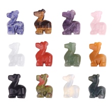 Gemstone Engraved Deerlet Pendant Ornament Natural Stone Carving Deer 1.0Inch Fawn & Deerlet Handmade Craved Animal Ornament