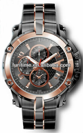 2013 new men watch stainless steel chronograph watch 5ATM waterproof watch