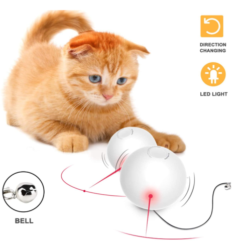 Boule de jouet de chat interactif intelligent avec cloche