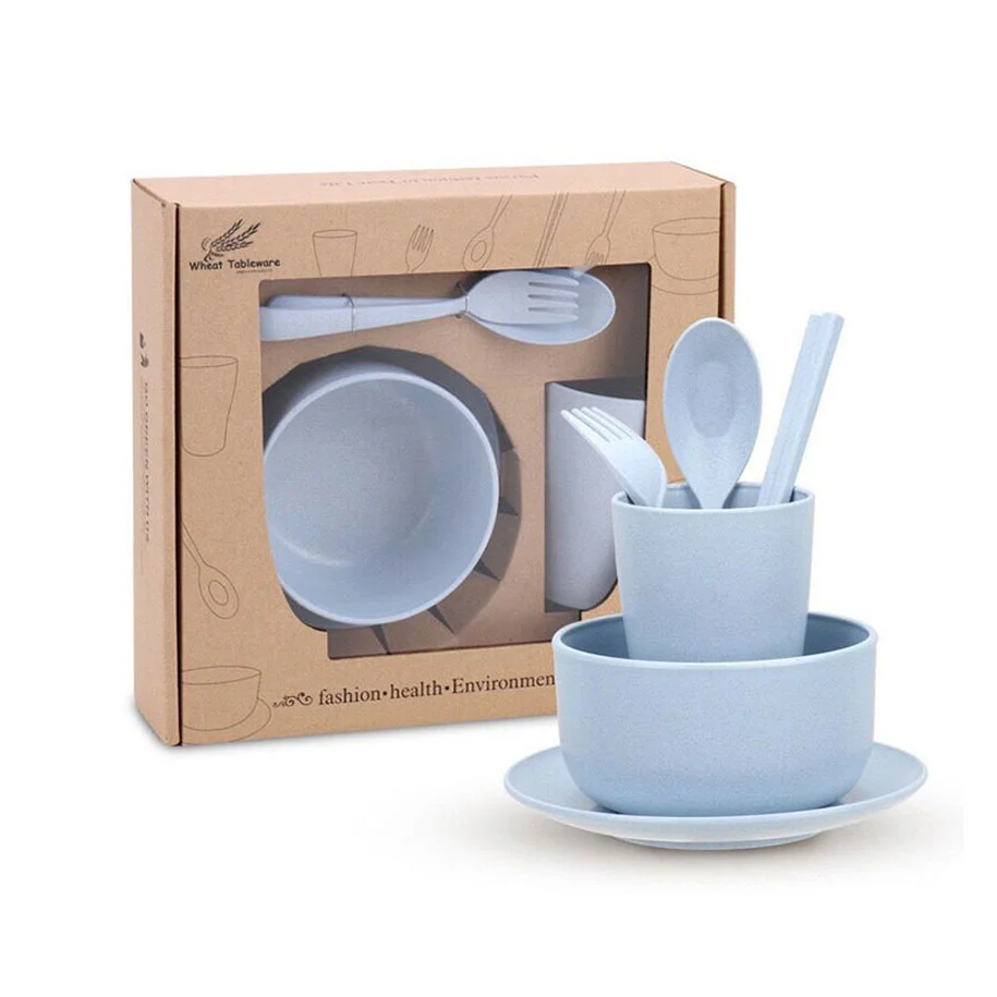 Hot Sale Biodegradable Wheat Stalk Tableware Set