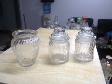 200ml Storage sealed glass jars with glass lid in china