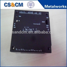 custom made matte black powder coated metal box case