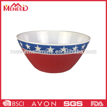 External print durable melamine cereal bowls