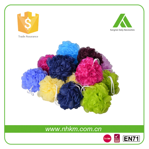 PE material ball type bath pouf