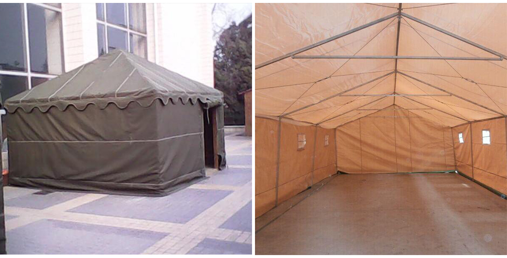 Outdoor disaster relief tent