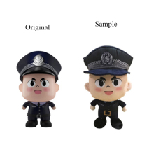 Custom Printed Soft Cotton Policeman Plush Toy - PP Filling Toddler Bear Teddy Bear Gift