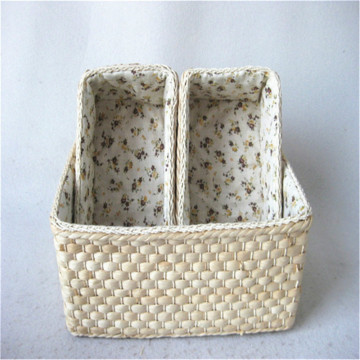 100% handmade maize weave square storage box