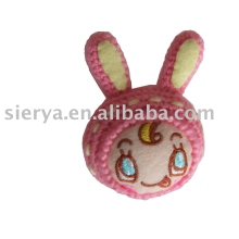 hand crochet rabbit head toy
