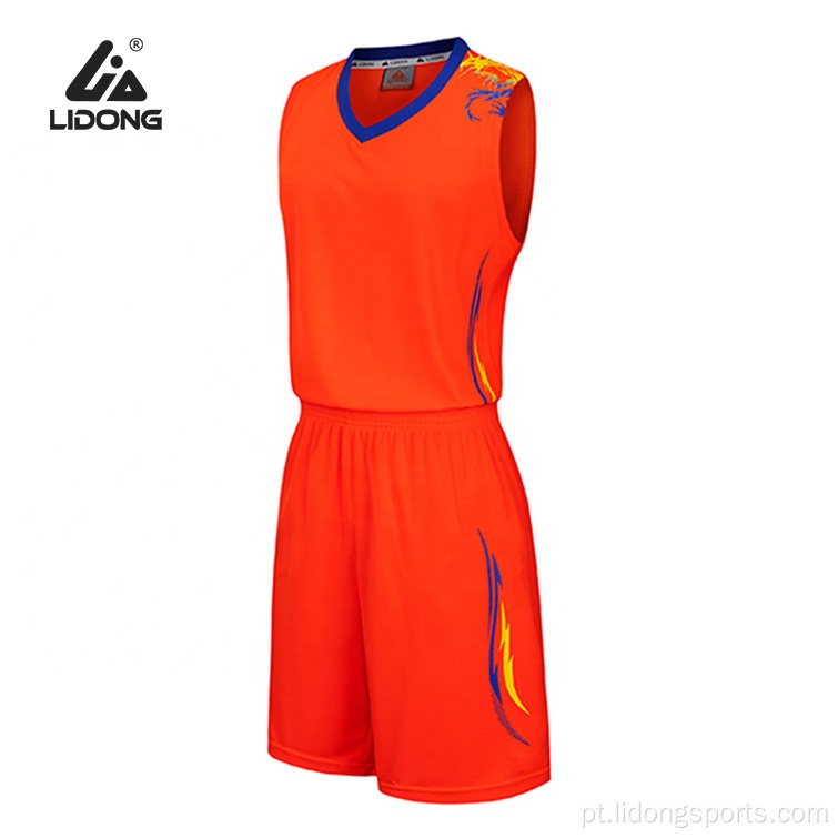 Último uniforme de basquete de design de camisa de basquete