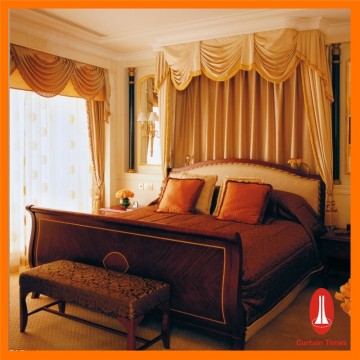 Curtain Times wholesale 100% polyester faux silk curtains for home decoration