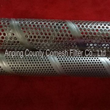 Stainless Steel 304 Perforated Filter Spiral Tube