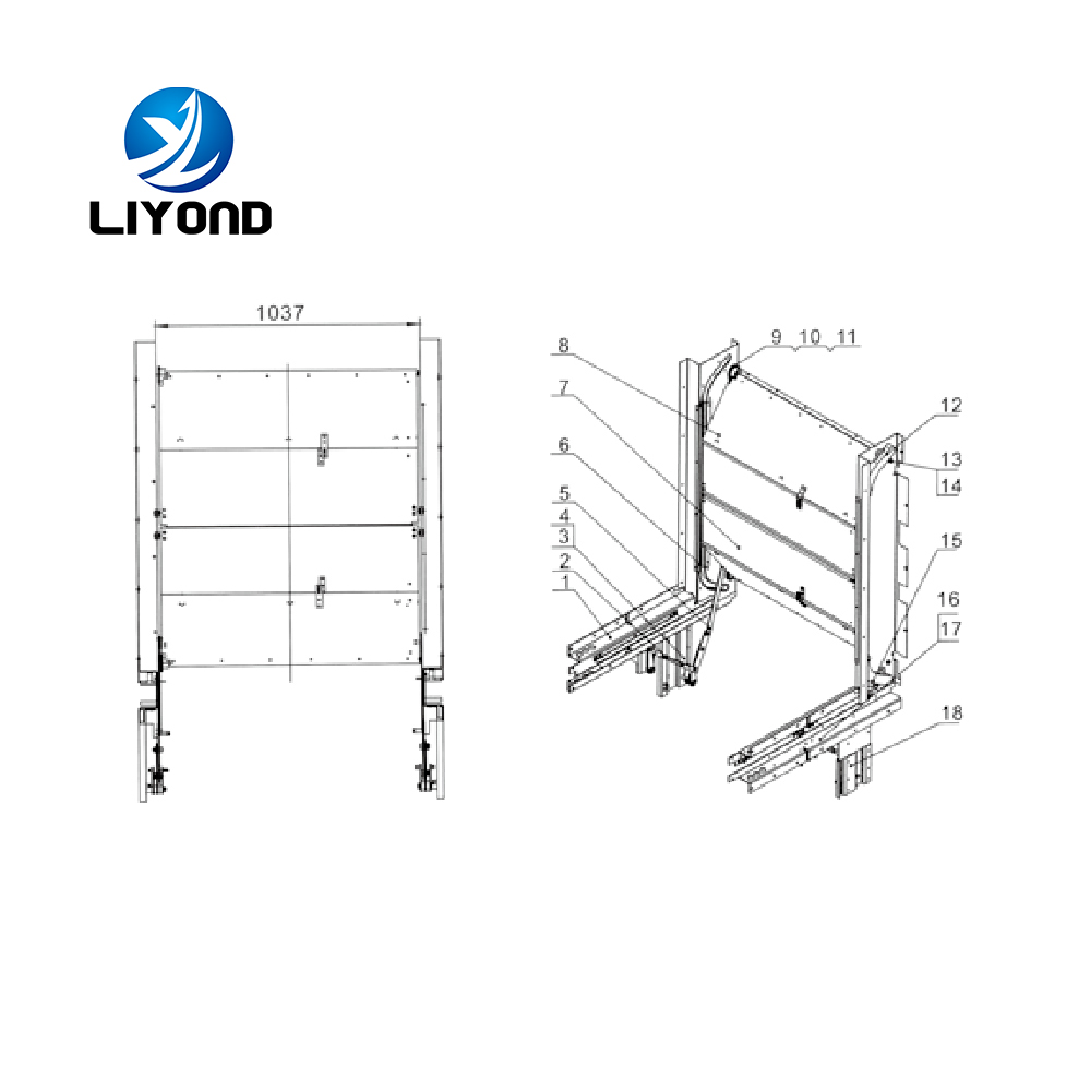 5XJ-363-019 rail interlock operation mechanism device for switchgear