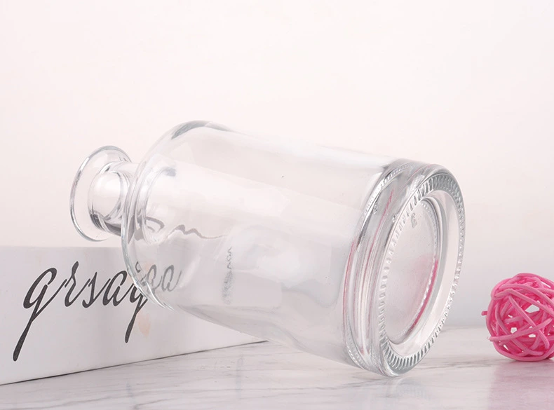 Customized Big Belly Round Shaped Clear Empty Glass Reed Diffuser Bottle