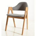 Moderno tecido estofado lazer cadeira de cadeira de madeira