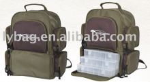 fishing tackle bag with plastic box inside