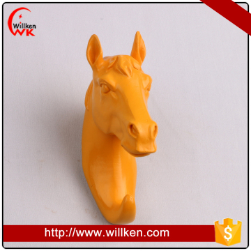 Home decoration polyresin coat horse wall hanger hook