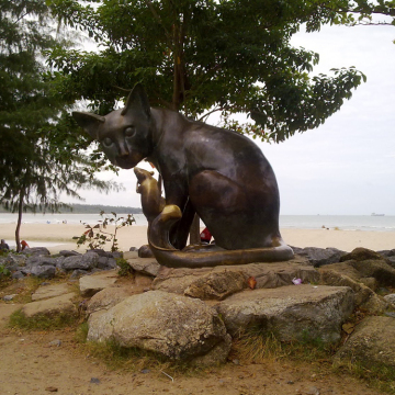 outdoor graden decoration meal craft thai bronze statues