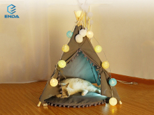 Fashion portable puppy sweet pompon Christmas pet tent