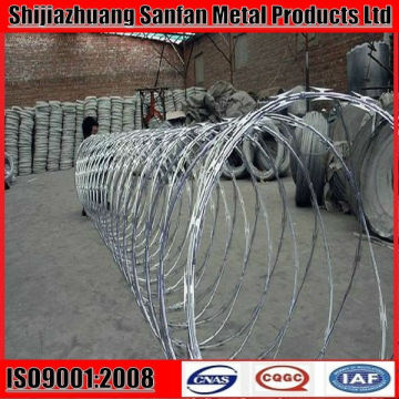 crossed concertina coils razor wire BTO-10 galvanized razor wire