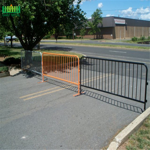 Galvanized traffic crowd barrier control