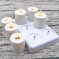 Kawalan Jauh LED Lilin Lilin Tealight yang boleh dicas semula