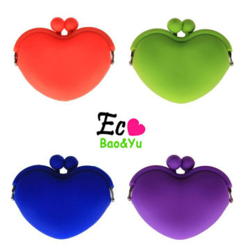 Newest Heart Silicon Coin Purse