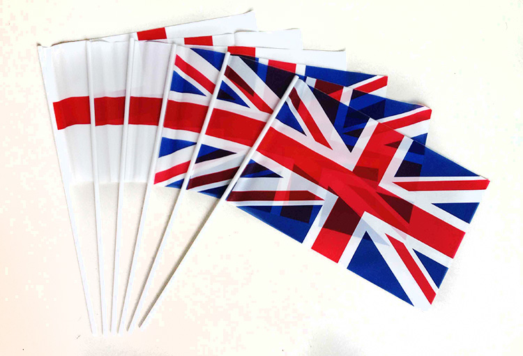 For Advertising Plastic Pole Paper Flag With Hand