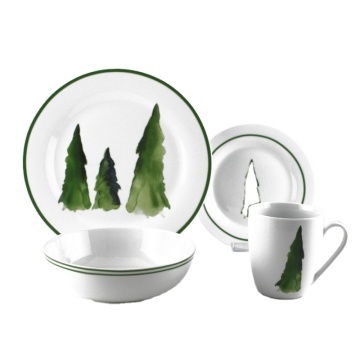 New Nordic Unique Embossed Ceramic Plates Dinnerware