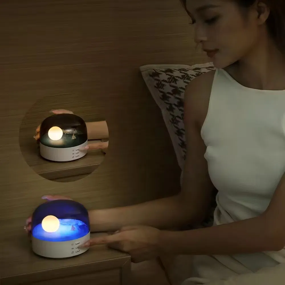 Elegant Moonlight Bluetooth Speaker with Relaxing Night Glow