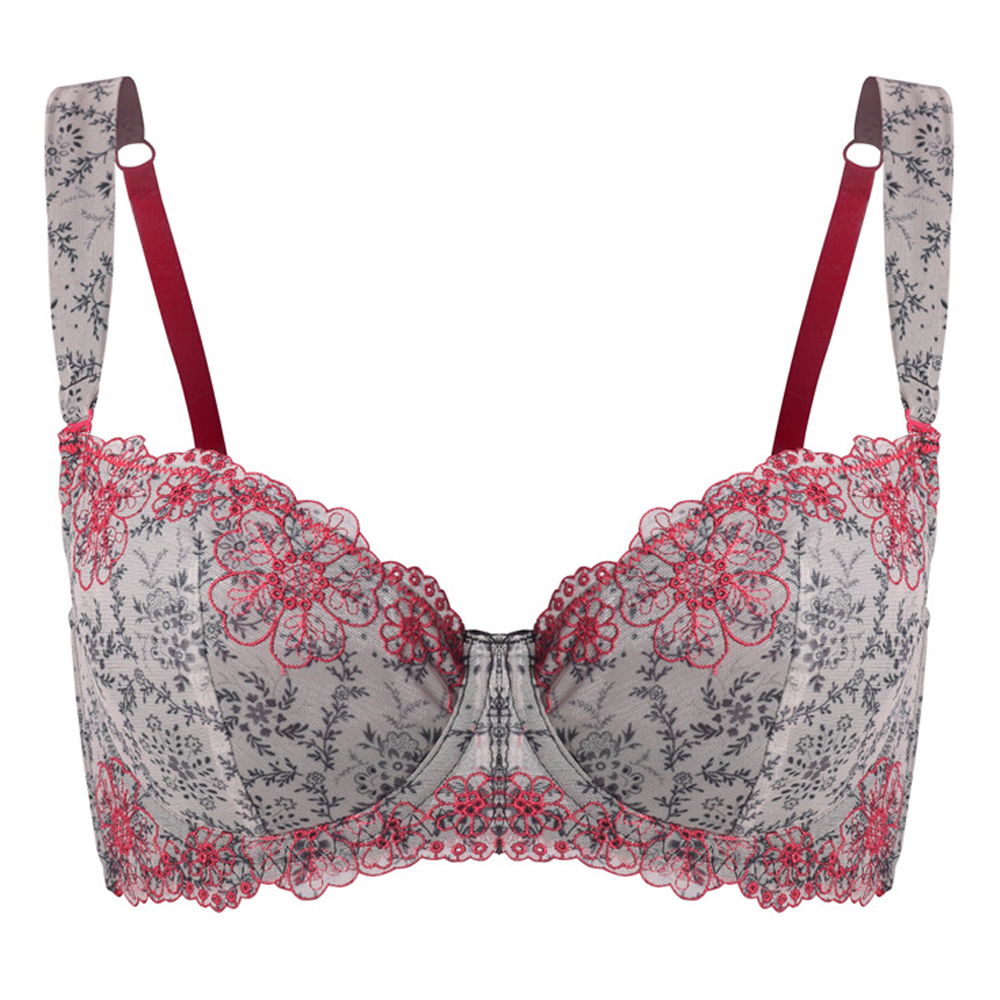 Floral Embroidery Bra
