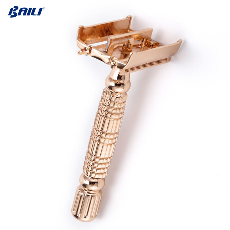 Mens Straight Metal Stainless Steel Double Edge Shaving Safety Razor Untuk Wajah Navaja De Afeitar