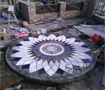 Wholesale decorative  granite landscape stone interlocking paving stone