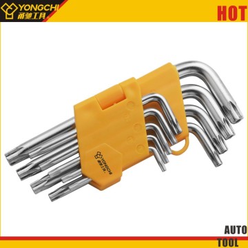 9pcs short arm Torx hex key spanner set of allen key