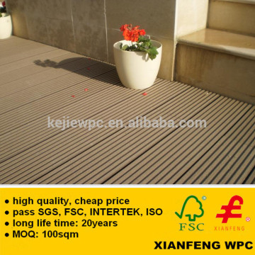 Fireproof WPC Flooring Grooves Wood Plastic Composite Panel Boards For Outdoor Flooring Decking