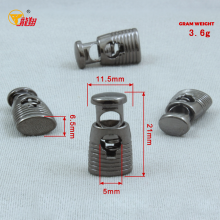 Ribbed Single Hole Metal Spring Cord Lock