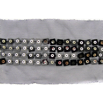 Sequin Trimming, Made of 4 Row Sequin, Available in Various Colors