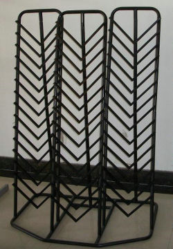 Custom Durable Retail Tile Display Racks Stands , Metal Staggered