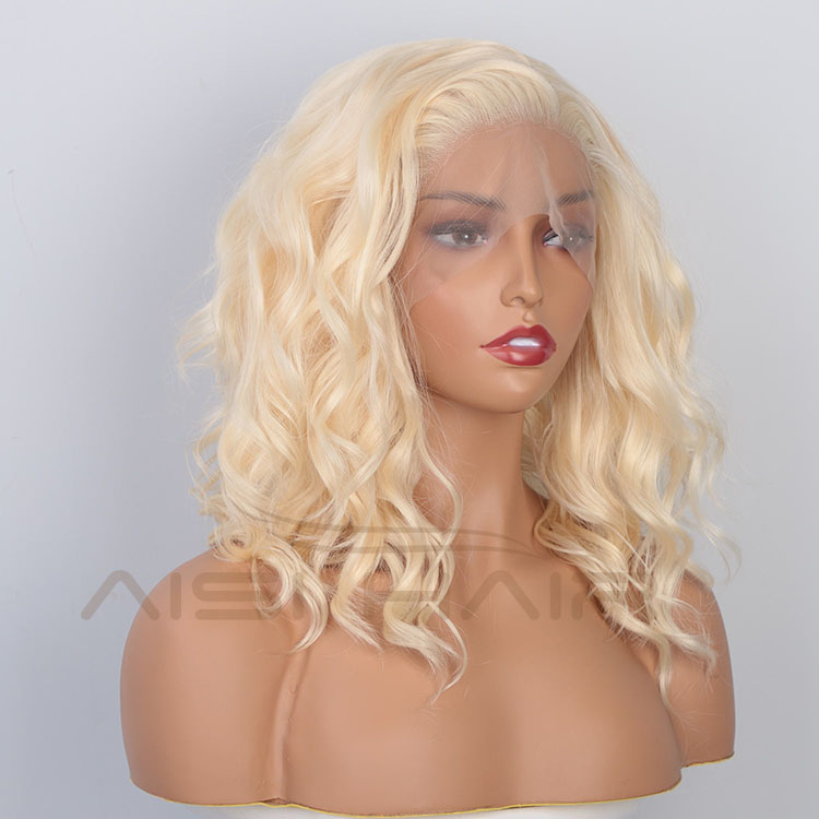 Aisi Hair Wholesale Medium Long Body Wavy Blonde Wig Long Wavy Swiss Lace Wig Synthetic Lace Frontal Hair Wigs For Black Women