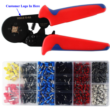 YUHANG Ferrule Crimping Tool Kit: 0.25-10mm2 Self-Adjustable Ratchet Wire Crimping Tools
