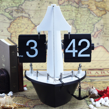 Atractivo artículo de regalo retro Ship flip clock