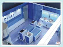 Acrylic cosmetic store display stand shelf/acrylic display shelf