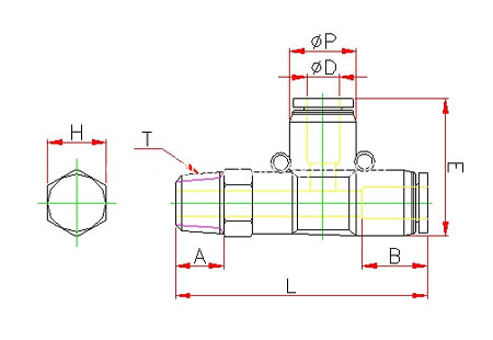 PD-T Pneumatic Quick Connector Fittings