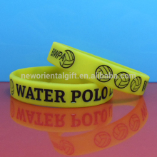 Engraved and color filled silicone wristbands