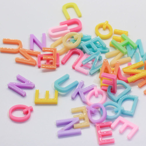 Varie perline con lettere Charms con retro piatto Mini cabochon Artigianato fatto a mano Decorazione perline Slime Spacer Decorazione giocattolo fai da te