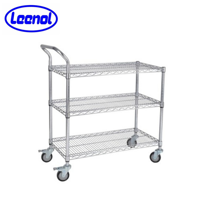 Chrome Wire Mesh Shelf Metal Wire Shelves ESD Wire Trolley