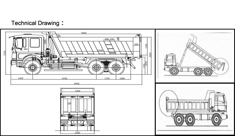 Drawing-tipper truck Drawing-tipper truck